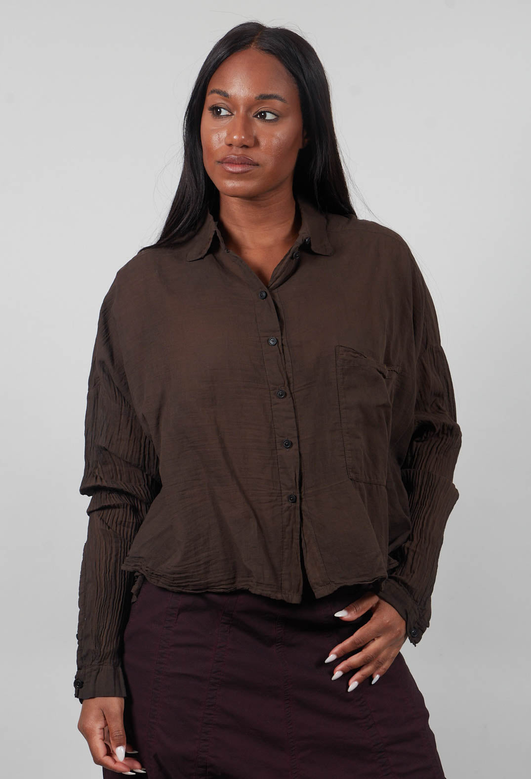 Oversized Lightweight Shirt in Umbra Cloud  - 1350402