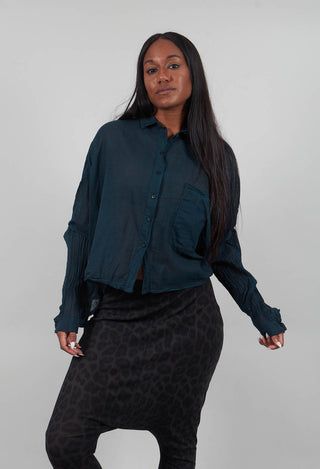 Oversized Lightweight Shirt in Petrol Cloud  - 1350402