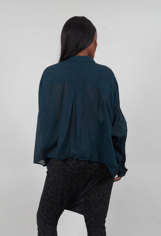 Oversized Lightweight Shirt in Petrol Cloud  - 1350402