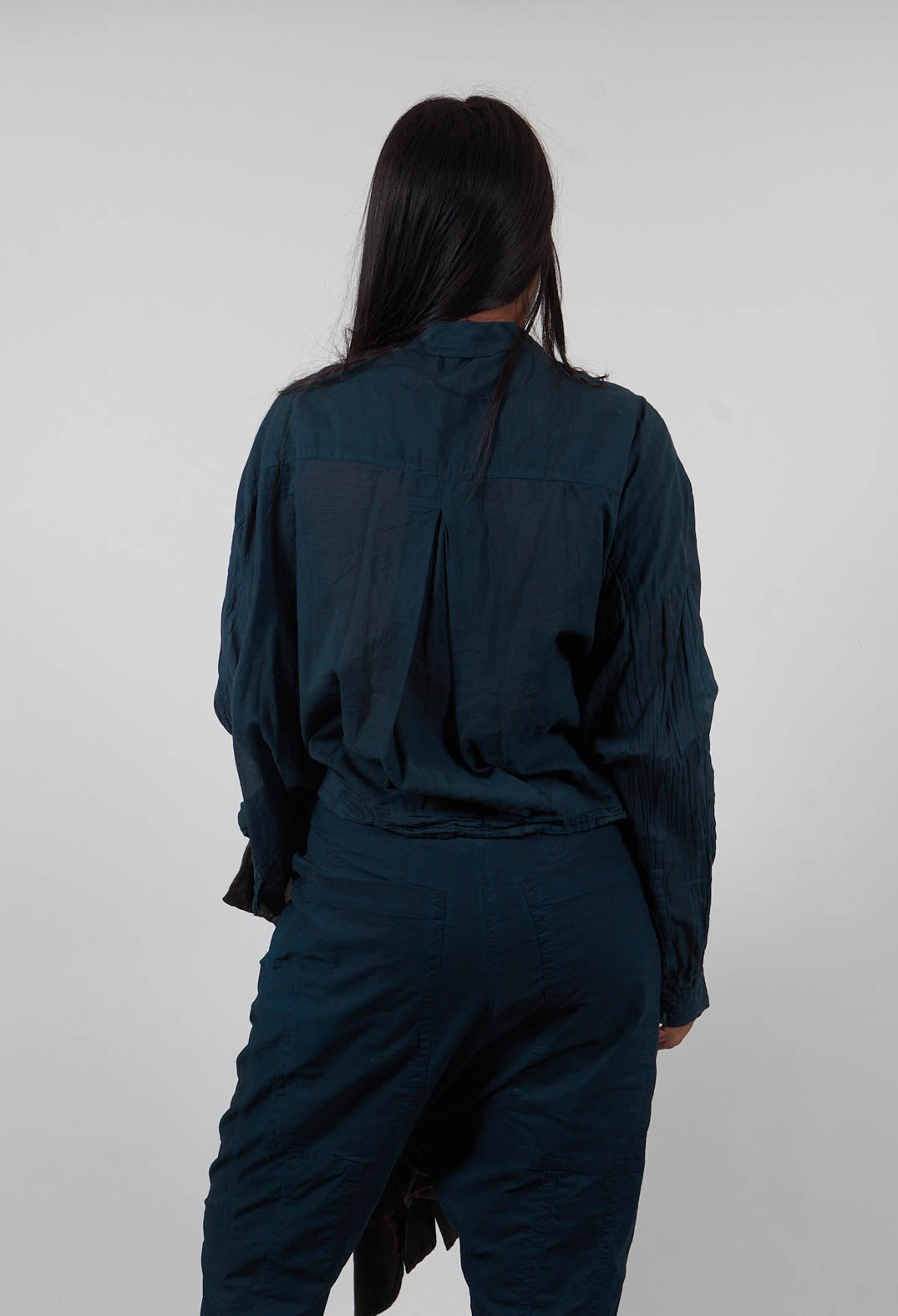 Oversized Lightweight Shirt in Petrol Cloud  - 1350402