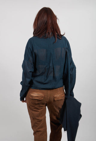 Oversized Lightweight Shirt in Petrol Cloud  - 1350402