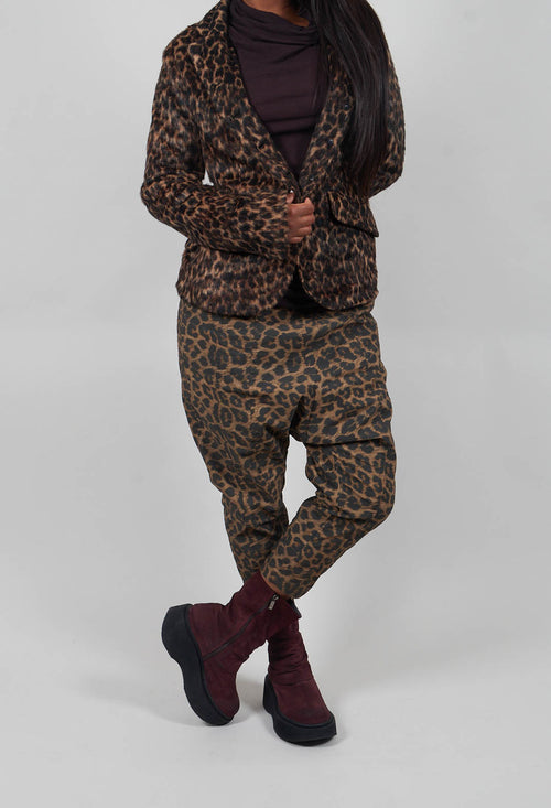 Pull On Drop Crotch Trousers in Leo Cloud  - 1390104