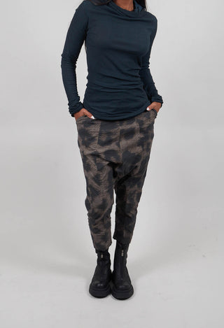 Pull On Drop Crotch Trousers in Leo Big Black Cloud  - 1390104