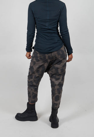 Pull On Drop Crotch Trousers in Leo Big Black Cloud  - 1390104