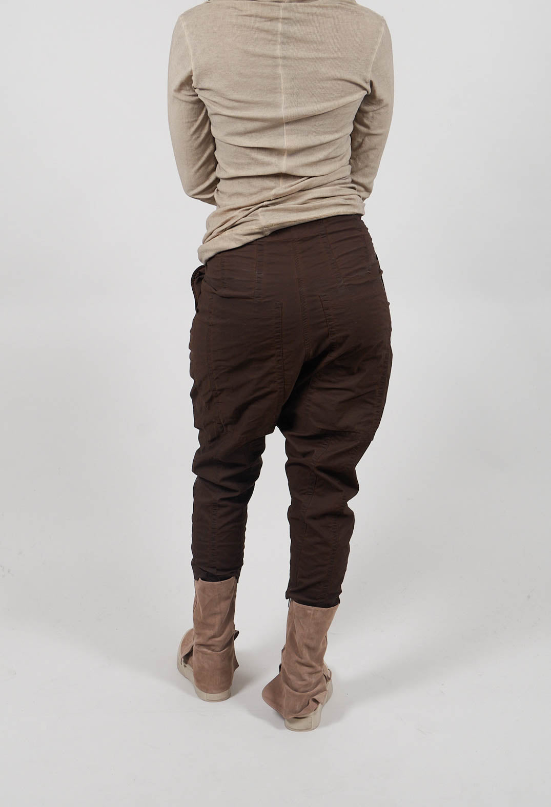 Pull On Drop Crotch Trousers in Umbra Cloud  - 1390124