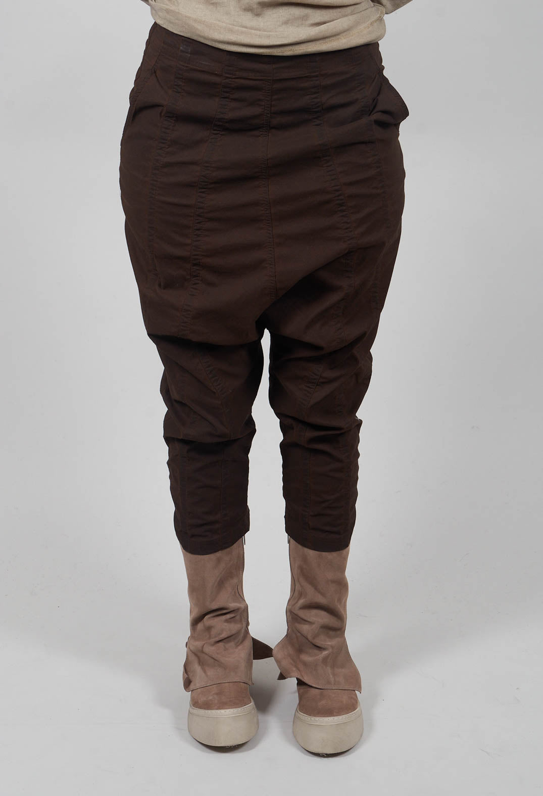 Pull On Drop Crotch Trousers in Umbra Cloud  - 1390124