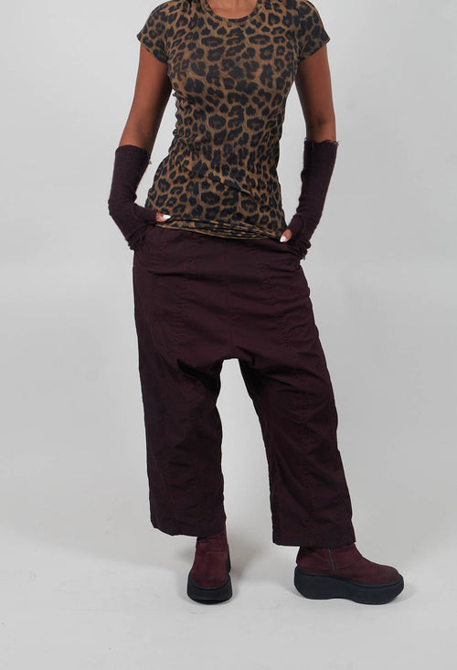 Pull On Drop Crotch Trousers in Purple Cloud - 1390124