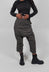 Cropped Drop Crotch Trousers in Leo Black Cloud - 1390105