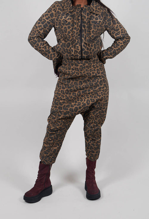 Cropped Drop Crotch Trousers in Leo Cloud  - 1390105