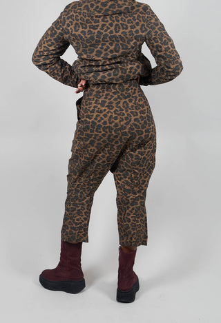 Cropped Drop Crotch Trousers in Leo Cloud  - 1390105