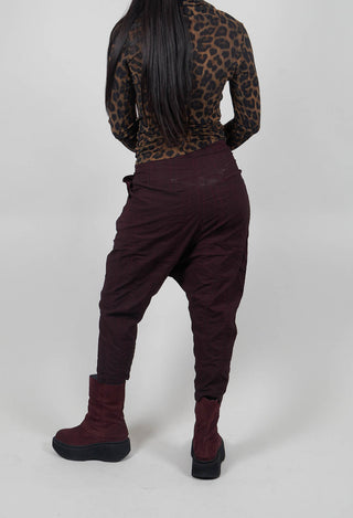 Wide Leg Drop Crotch Trousers in Purple Cloud  - 1390126