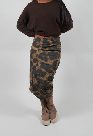 Ruched Pencil Skirt in Leo Big Cloud - 1390307
