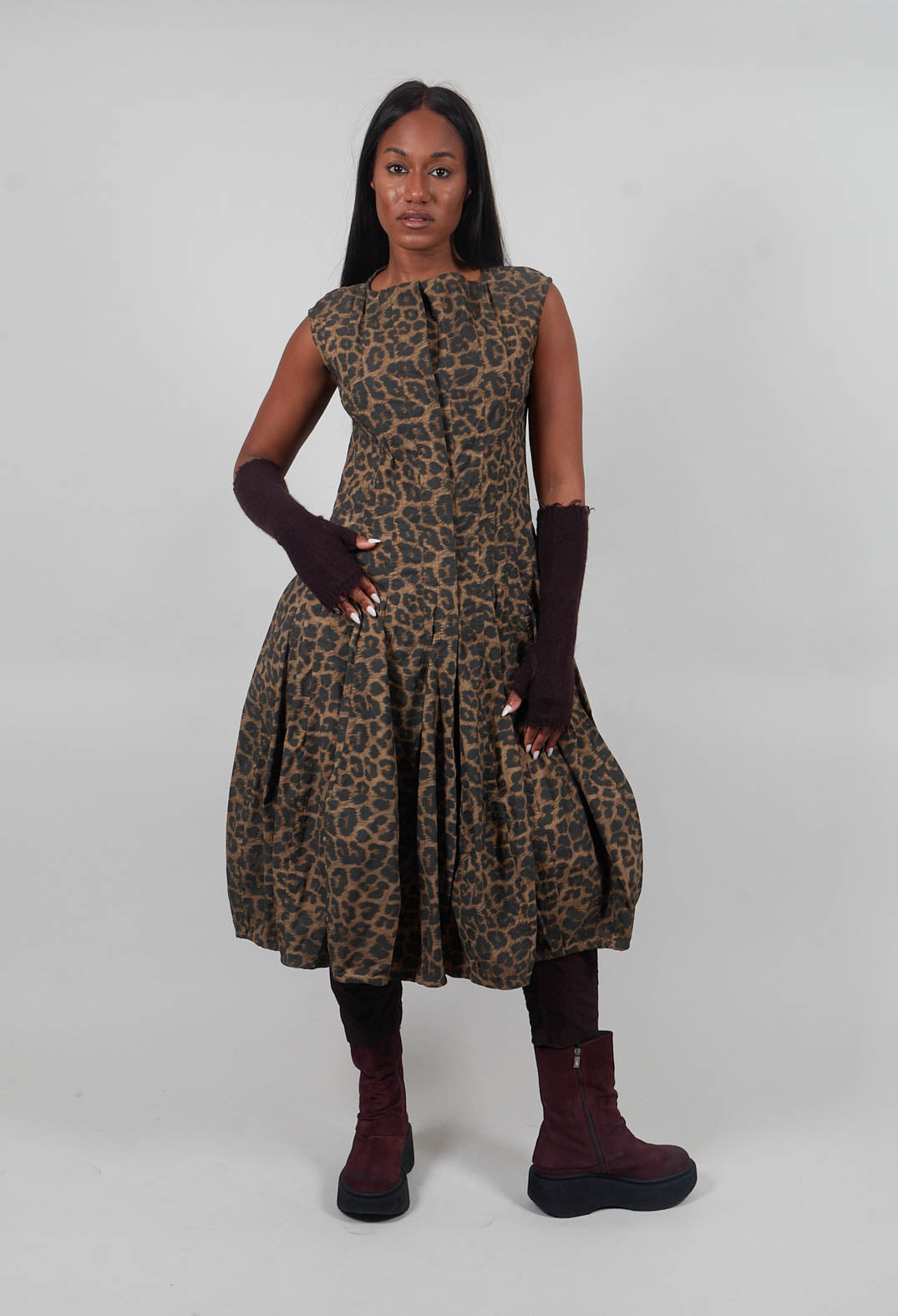 Balloon Hem Dress in Leo Cloud - 1390913