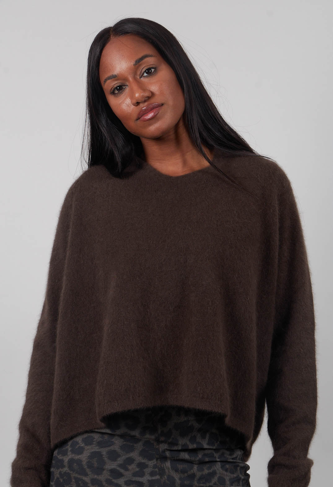 Boxy Fit Jumper in Umbra  - 1410701