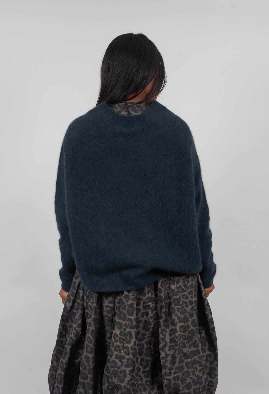 Boxy Fit Jumper in Petrol  - 1410701