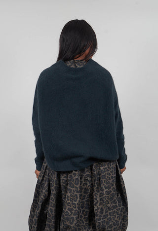 Boxy Fit Jumper in Petrol  - 1410701