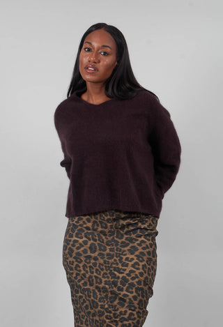 Boxy Fit Jumper in Purple - 1410701