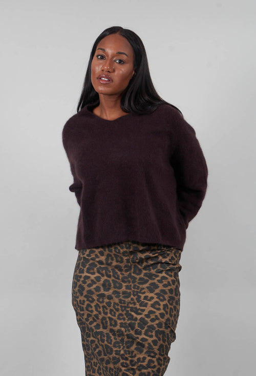 Boxy Fit Jumper in Purple - 1410701