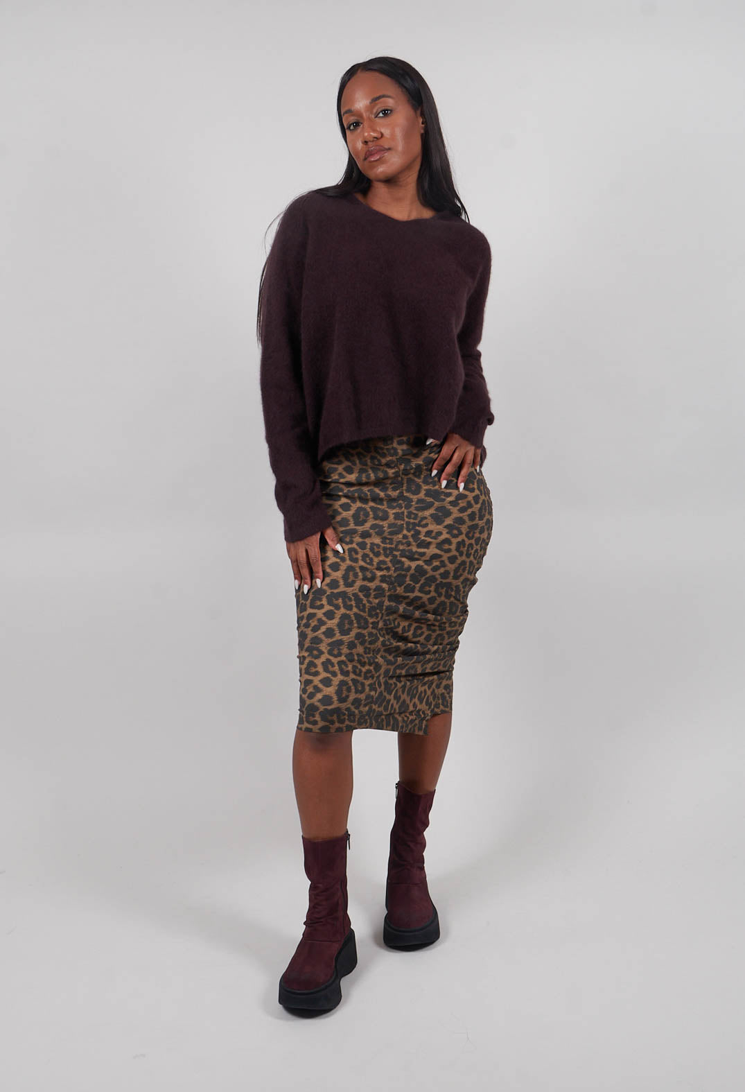 Boxy Fit Jumper in Purple - 1410701