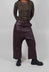 Leather Drop Crotch Trousers in Purple - 1480106
