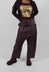 Leather Drop Crotch Trousers in Purple - 1480106