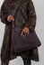 Leather Messenger Bag in Purple  - 1482507