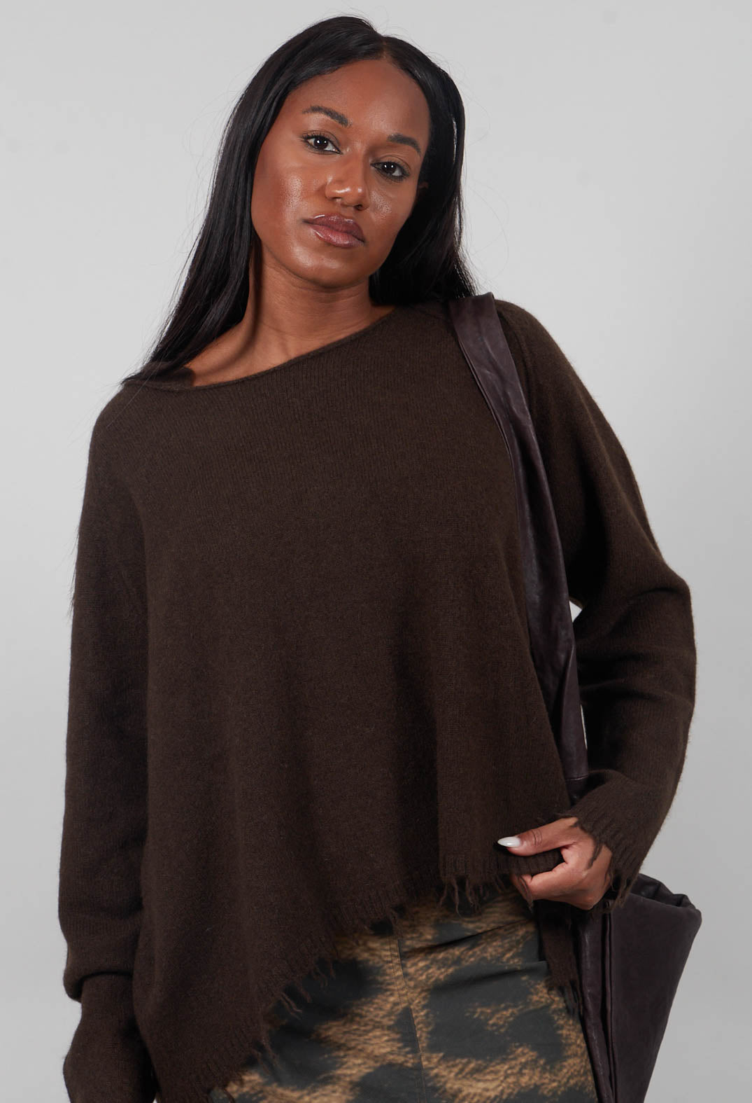 Raw Edge Jumper in Umbra - 1530702