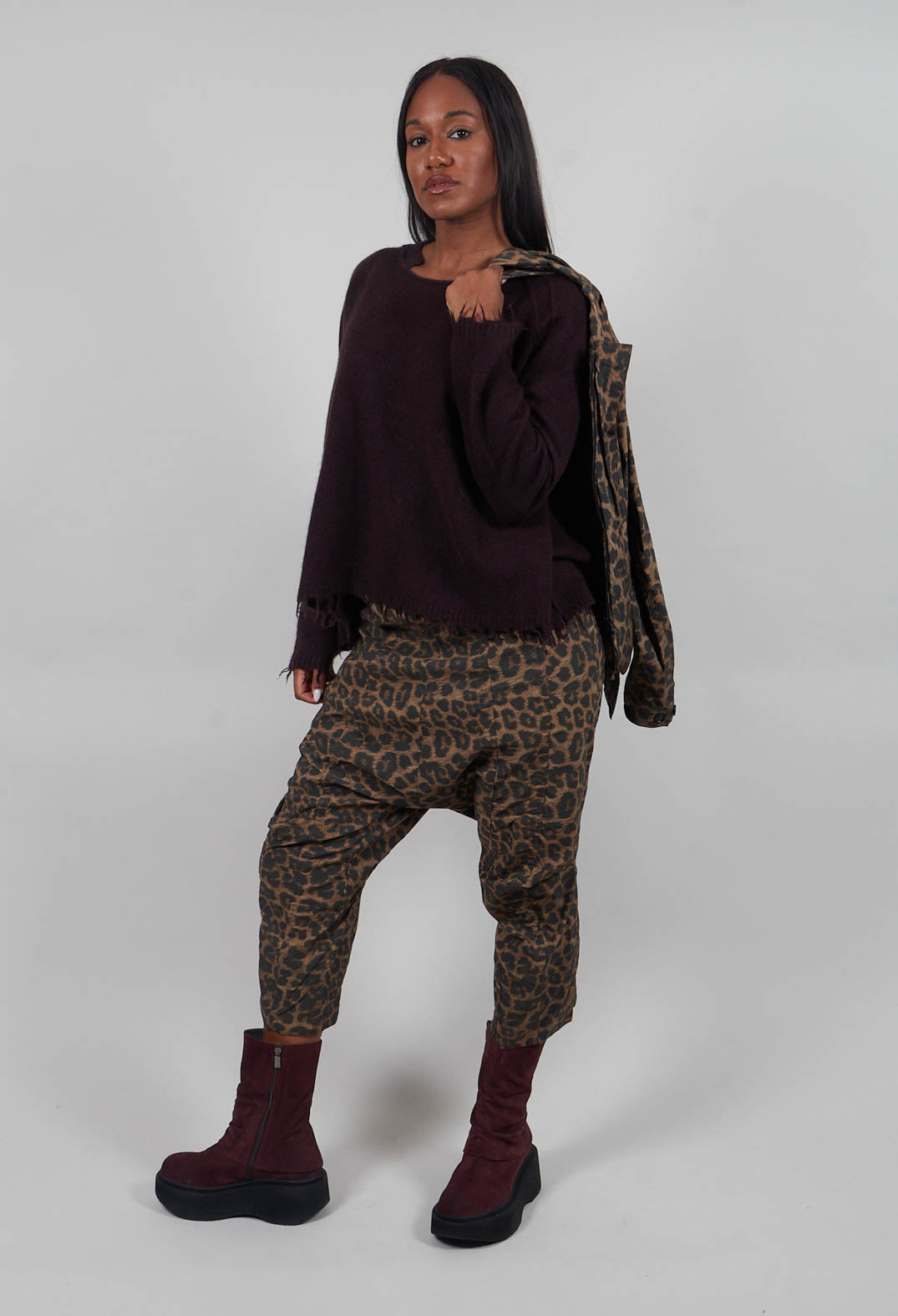 Raw Edge Jumper in Purple  - 1530702