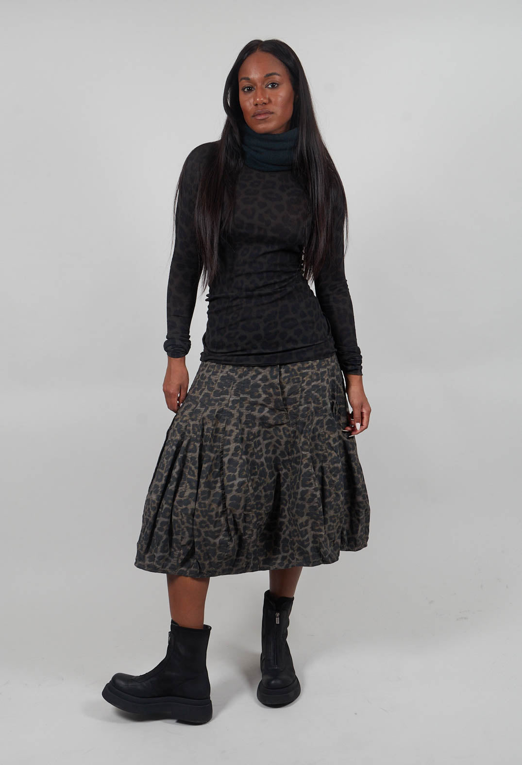 Raw Edge Snood in Petrol  - 1534610