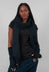 Raw Edge Scarf in Petrol  - 1537711