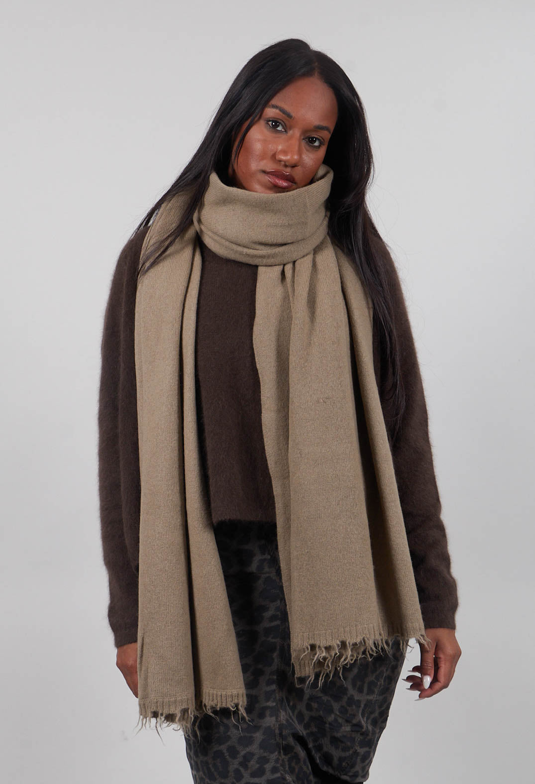 Raw Edge Scarf in Ginger - 1537711