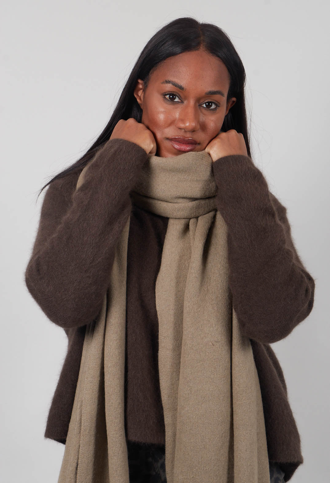 Raw Edge Scarf in Ginger - 1537711