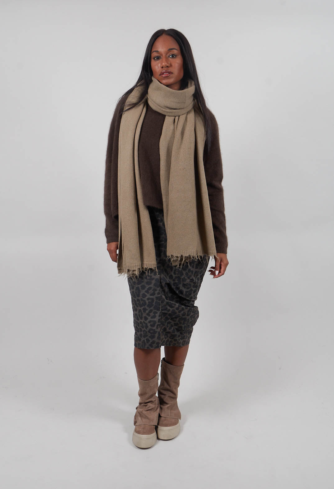 Raw Edge Scarf in Ginger - 1537711