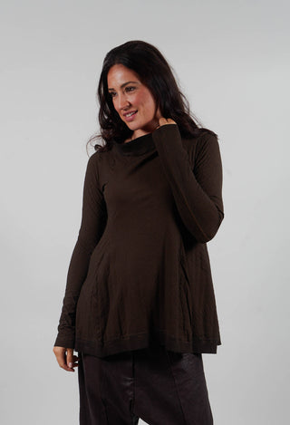 Flared Jersey Top in Umbra Cloud  - 1560508