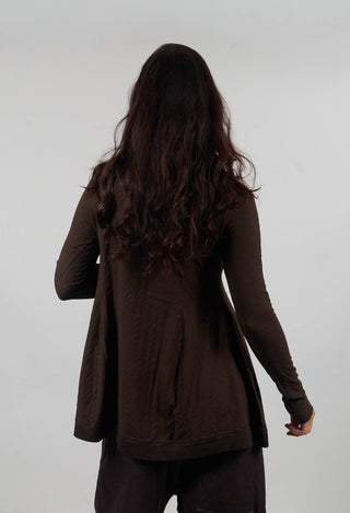 Flared Jersey Top in Umbra Cloud  - 1560508
