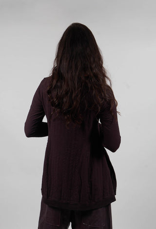 Flared Jersey Top in Purple Cloud  - 1560508