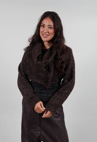 Cropped Jumper in Umbra Melange  - 1660701