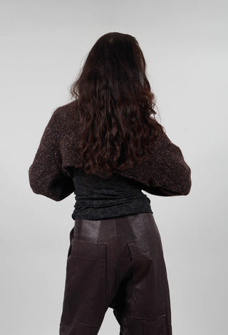 Cropped Jumper in Umbra Melange  - 1660701