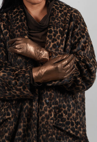 Leather Gloves in Bronze - 1802002