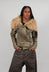Jacket with Faux Fur Collar in Clay Cloud  - 2041109