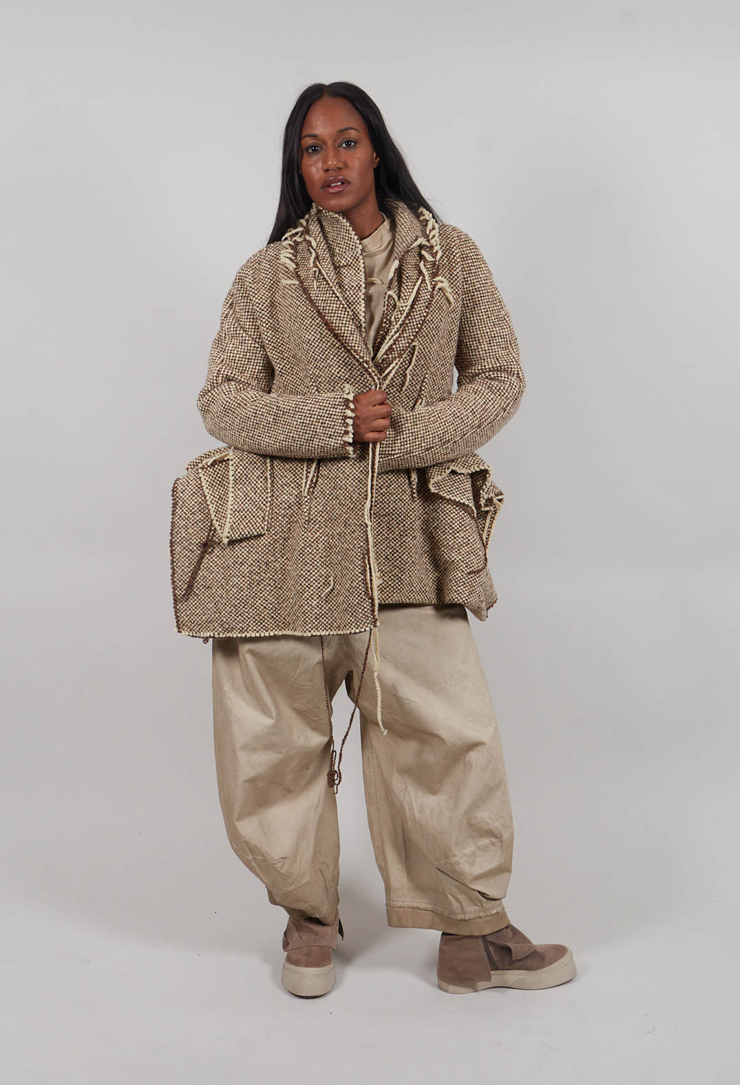 Raw Edge Jacket in Dakar Check  - 2051101
