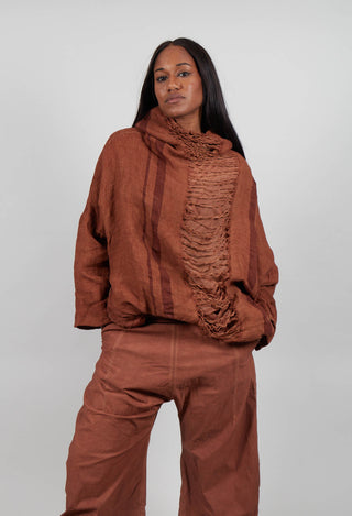 Top with Ladder Detail in Terracotta Cloud  - 2090602