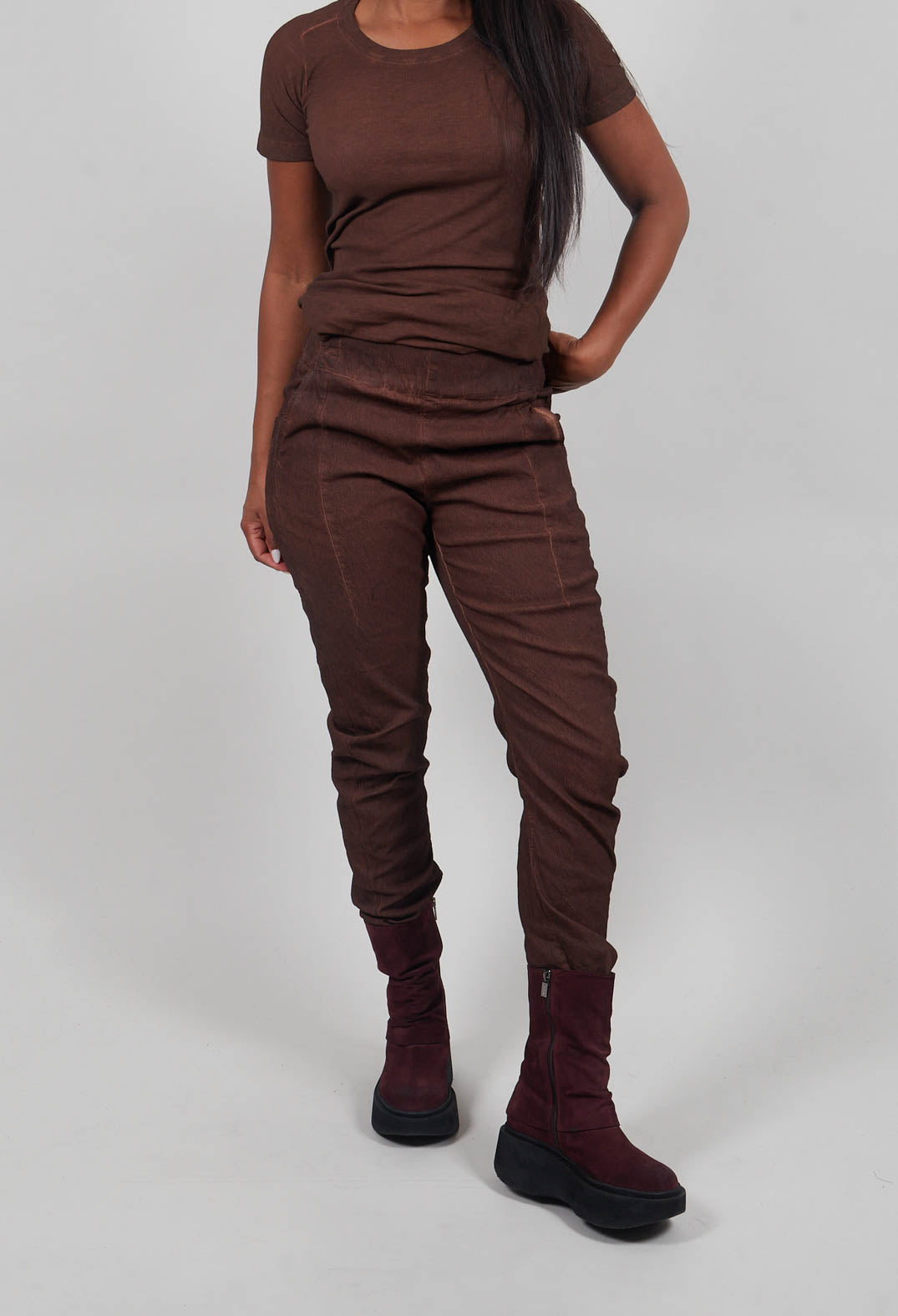 Slim Leg Trousers in Henna Cloud  - 2120101