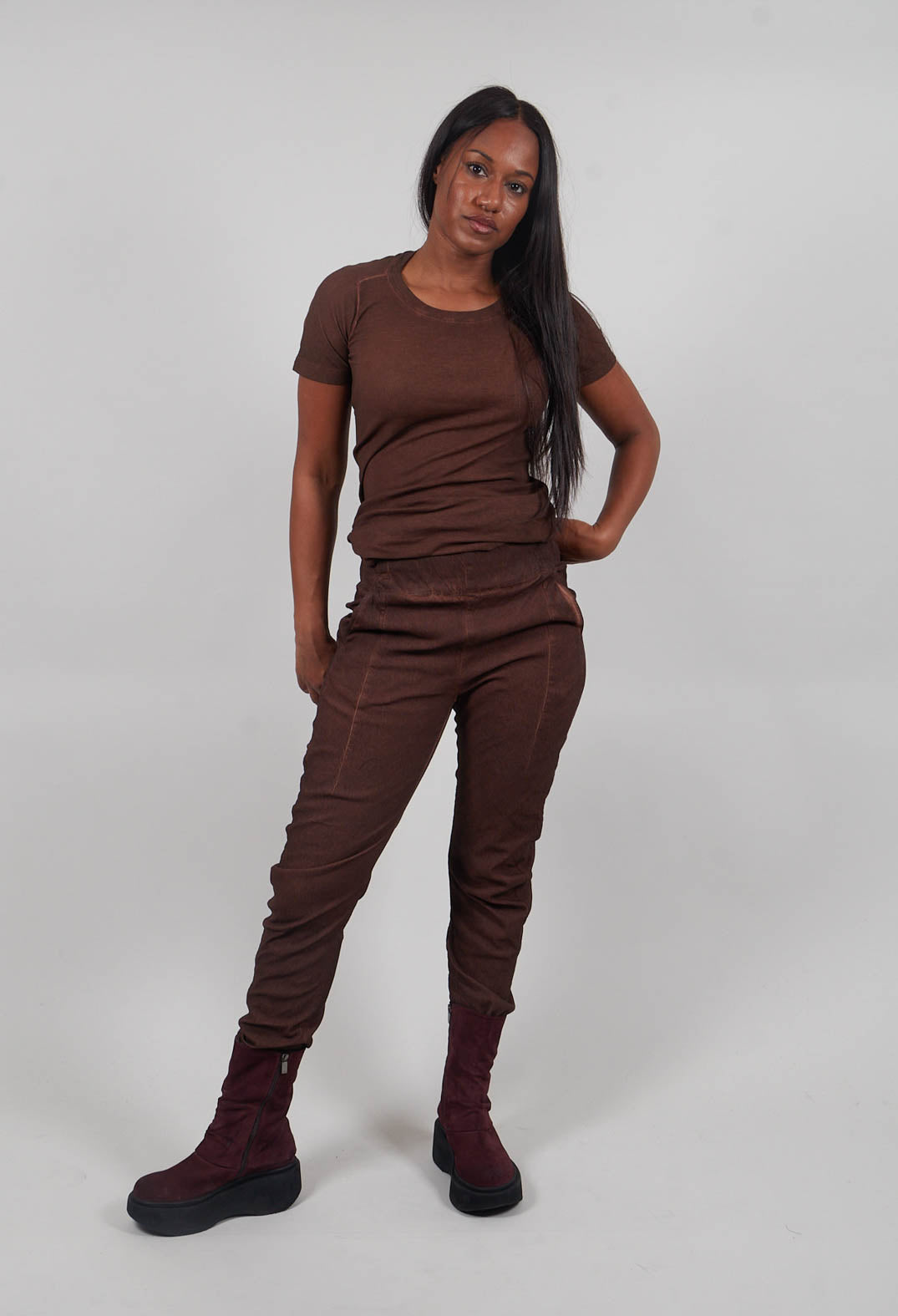 Slim Leg Trousers in Henna Cloud  - 2120101
