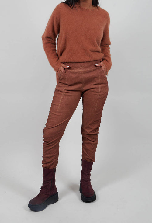 Slim Leg Trousers in Terracotta Cloud - 2120101
