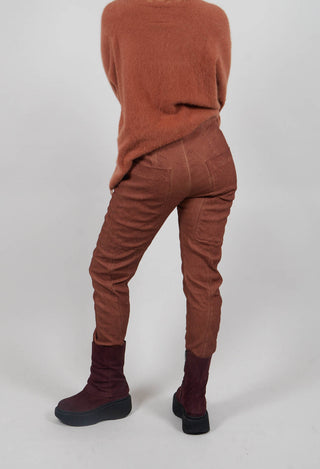Slim Leg Trousers in Terracotta Cloud - 2120101