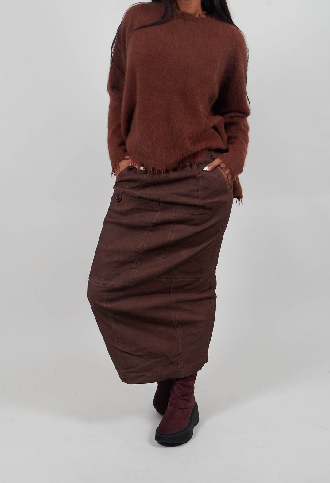 Fitted Maxi Skirt in Henna Cloud  - 2120307