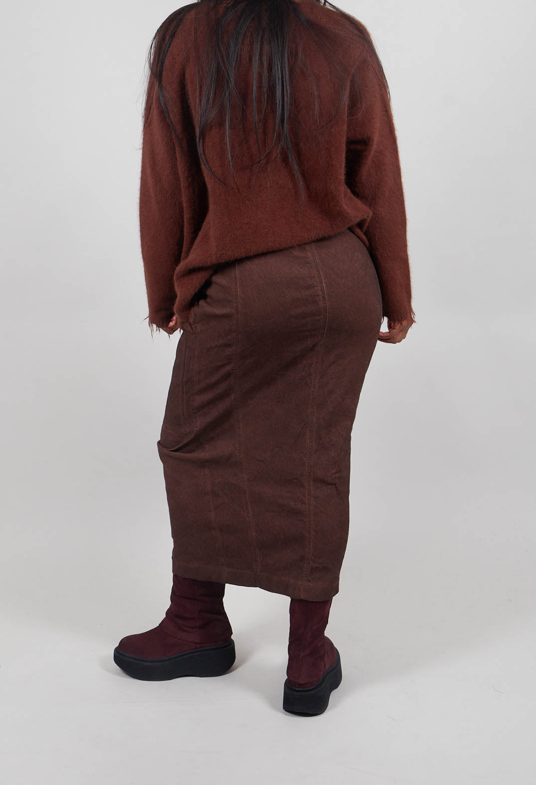 Fitted Maxi Skirt in Henna Cloud  - 2120307