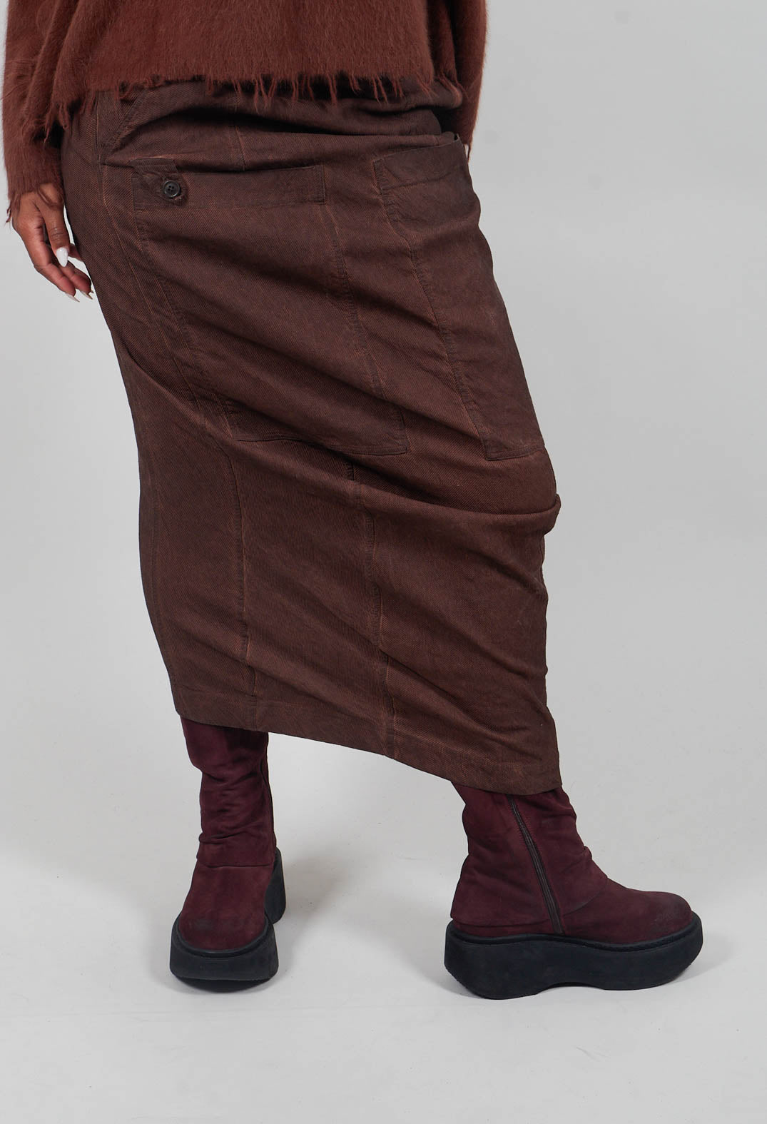 Fitted Maxi Skirt in Henna Cloud  - 2120307