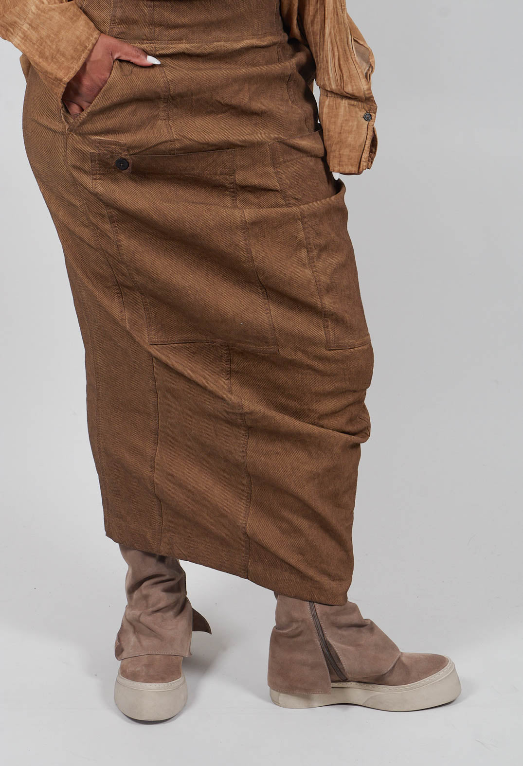 Fitted Maxi Skirt in Dakar Cloud - 2120307